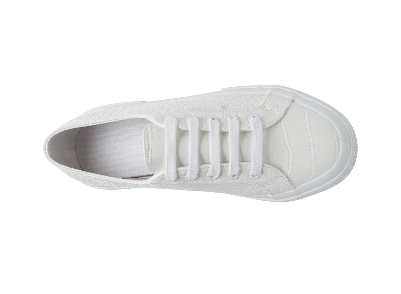 Superga Sneakers Womens - 2750 Syntcrocodile Woven - White - EFVRS9572